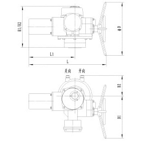 Electric device of Q series partial rotary valve